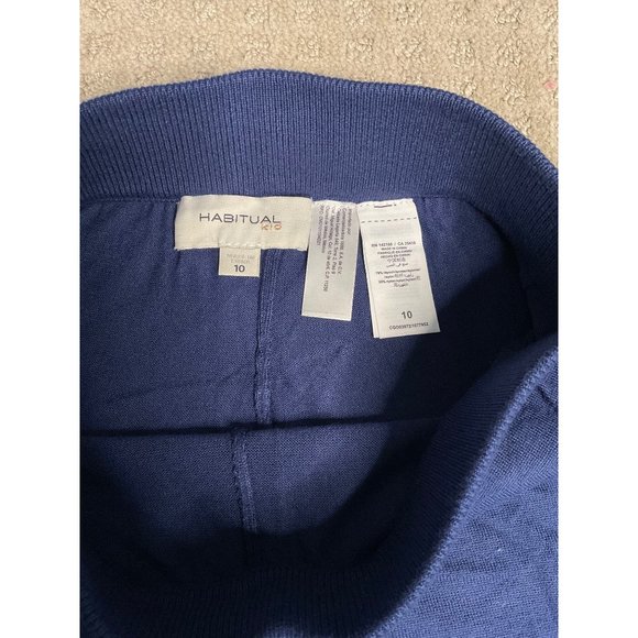 Habitual Kid Pants Youth Kids 10 Navy Blue Elastic Waist Lounge Track Sweatpants - Picture 2 of 4